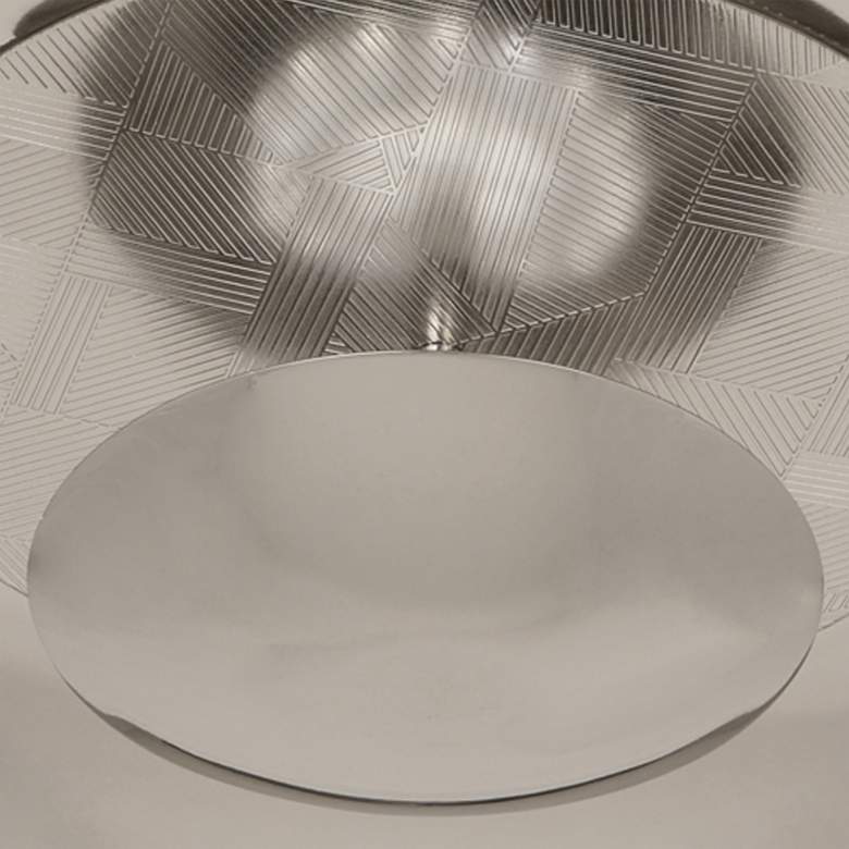 Image 2 Michael Berman Brut 17 3/4" Wide Polished Nickel LED Ceiling Light more views