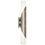 1_Michael Berman Brut 25"H Nickel Wall Sconce w/ Frosted White Glass Sha