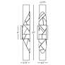 3_Michael Berman Brut 25"H Nickel Wall Sconce w/ Frosted White Glass Sha more views