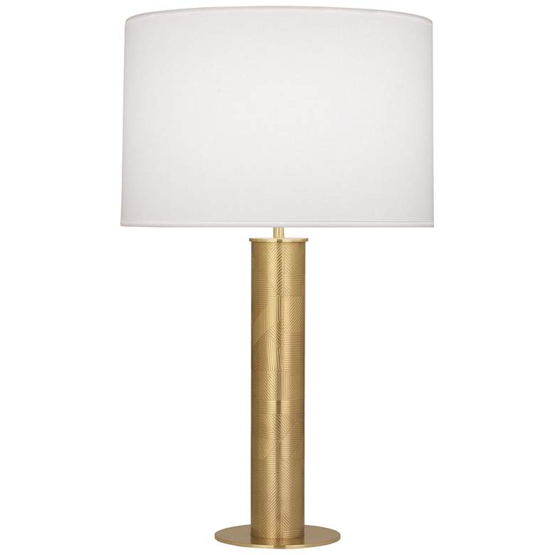 Image 2 Michael Berman Brut 28 3/4 inch Modern Brass Metal Column Table Lamp