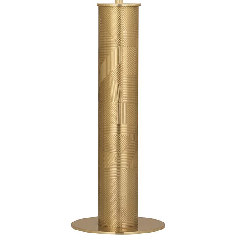 Image 4 Michael Berman Brut 28 3/4 inch Modern Brass Metal Column Table Lamp more views