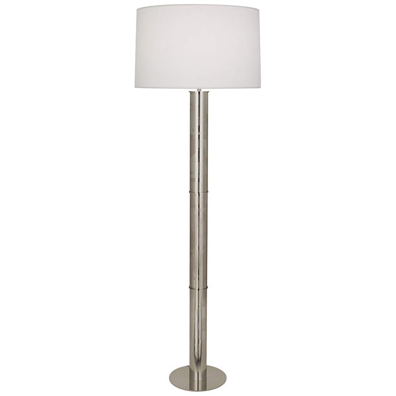 Image 1 Michael Berman Brut 62 1/4 inch Polished Nickel Metal Column Floor Lamp