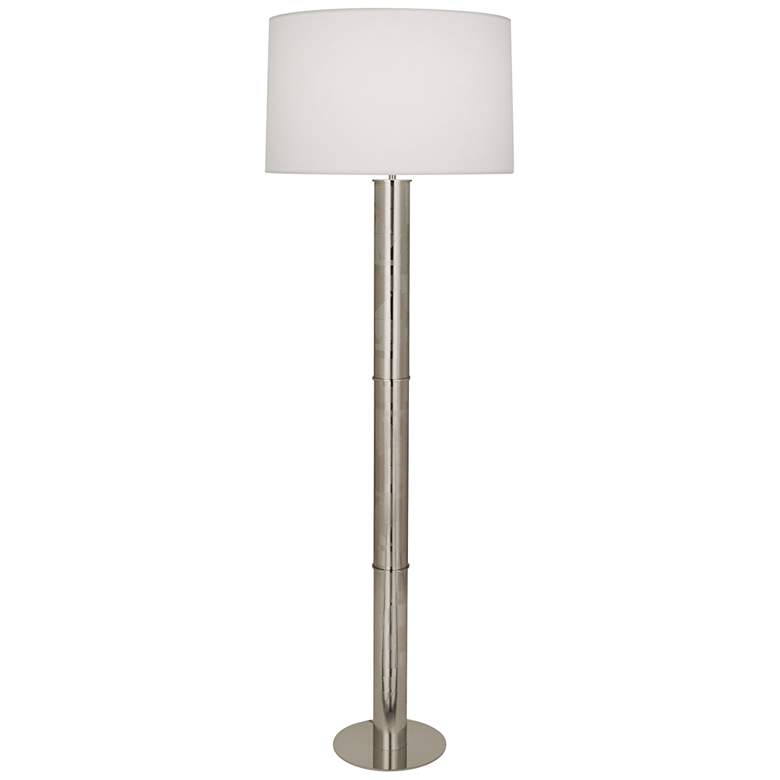 Image 1 Michael Berman Brut 62 1/4" Polished Nickel Metal Column Floor Lamp