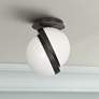 Thumbnail1 of Michael Berman Brut 7" Wide Deep Patina Bronze Ceiling Light