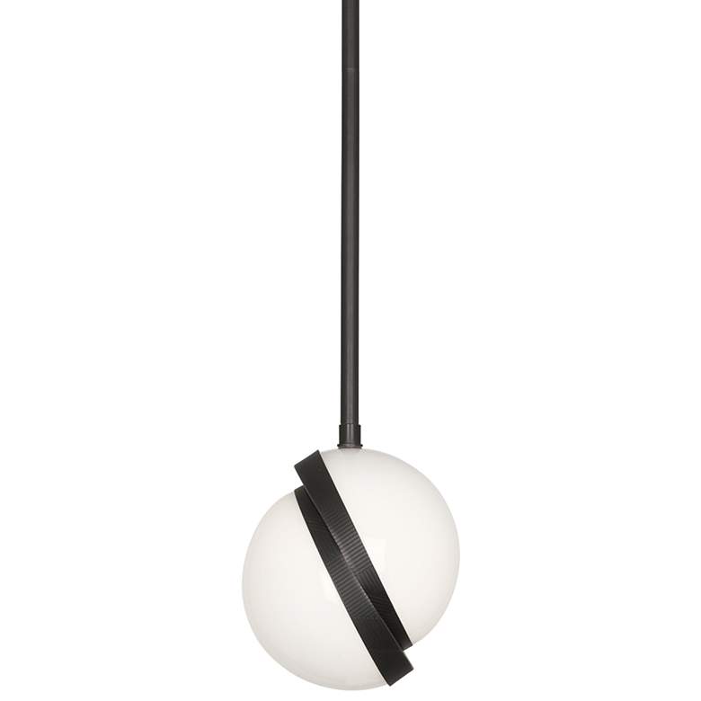 Image 2 Michael Berman Brut 7" Wide Deep Patina Bronze Mini-Pendant Light