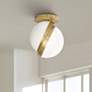 Michael Berman Brut 7" Wide Modern Brass Ceiling Light