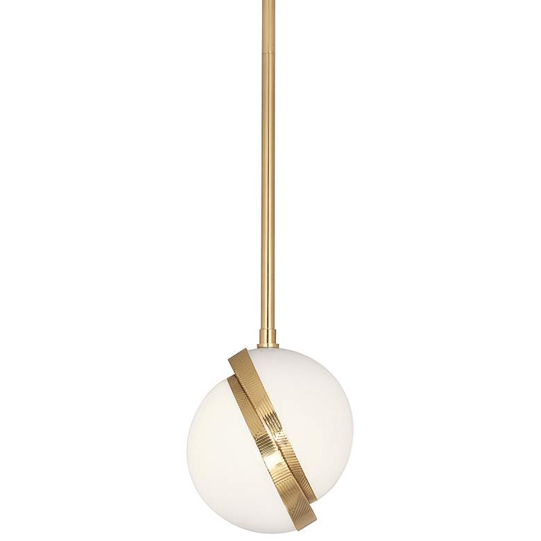 Image 2 Michael Berman Brut 7 inch Wide Modern Brass Mini-Pendant Light