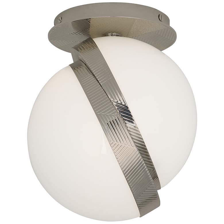 Image 2 Michael Berman Brut 7 inch Wide Polished Nickel Ceiling Light