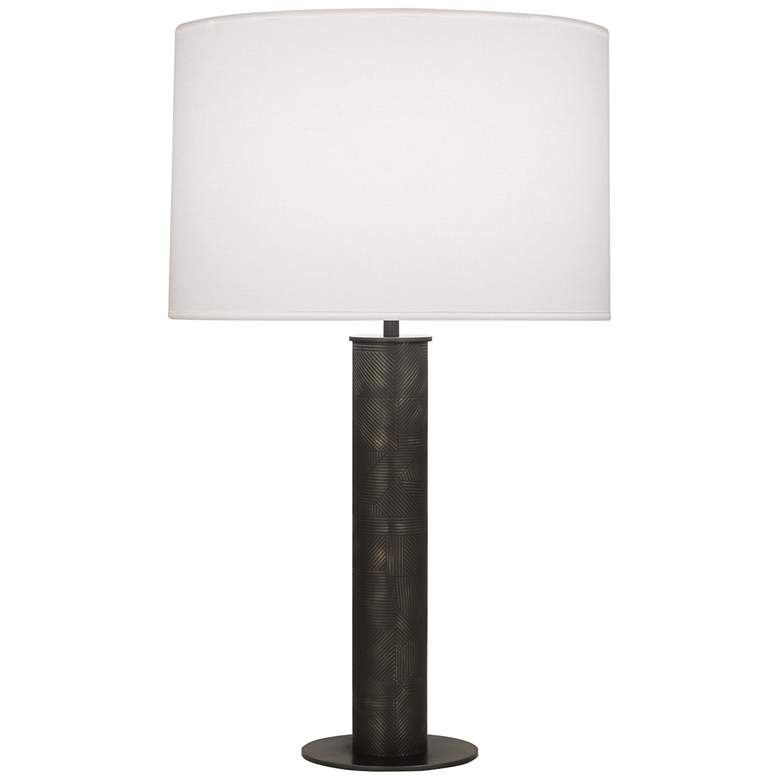 Image 2 Michael Berman Brut Deep Patina Bronze Column Table Lamp