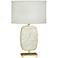 Michael Berman Flynn Brass and Lily Ceramic Table Lamp
