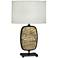 Michael Berman Flynn Bronze and Brass Ceramic Table Lamp