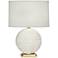 Michael Berman Frank Flat Lily with Modern Brass Table Lamp