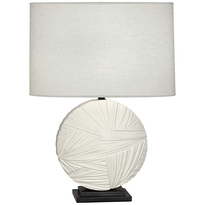 Image 1 Michael Berman Frank Flat Lily with Patina Bronze Table Lamp
