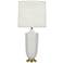 Michael Berman Hadrian 28 3/4" Brass and Gray Ceramic Table Lamp
