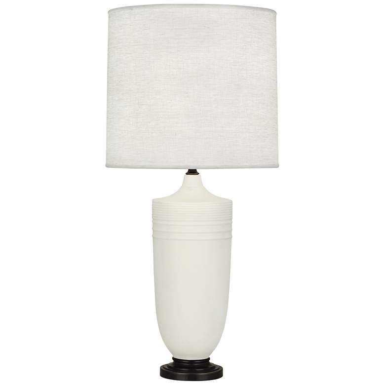 Image 1 Michael Berman Hadrian 28 3/4" Lily White Ceramic Table Lamp