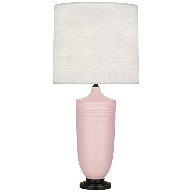 Image 1 Michael Berman Hadrian 28 3/4 inch Woodrose Pink Ceramic Table Lamp