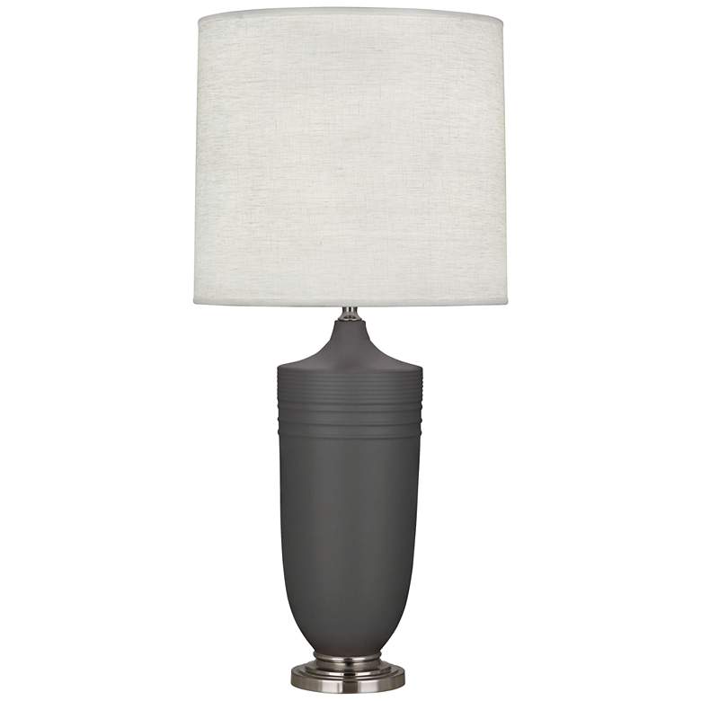 Image 1 Michael Berman Hadrian Nickel and Ash Ceramic Table Lamp