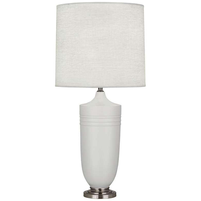 Image 1 Michael Berman Hadrian Nickel and Gray Ceramic Table Lamp