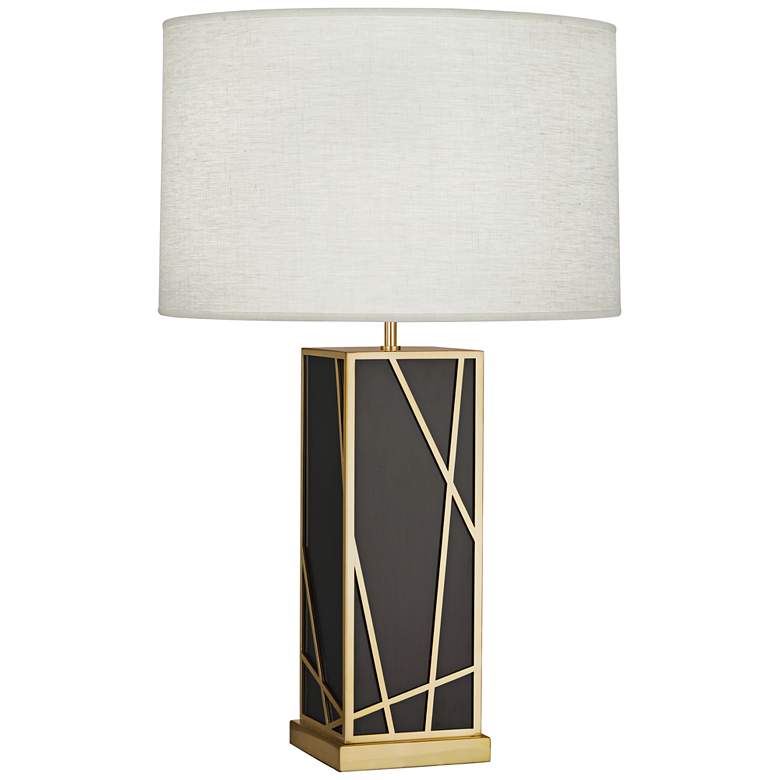 Image 1 Michael Berman Kerr Bronze Tall Table Lamp w/ Oyster Shade