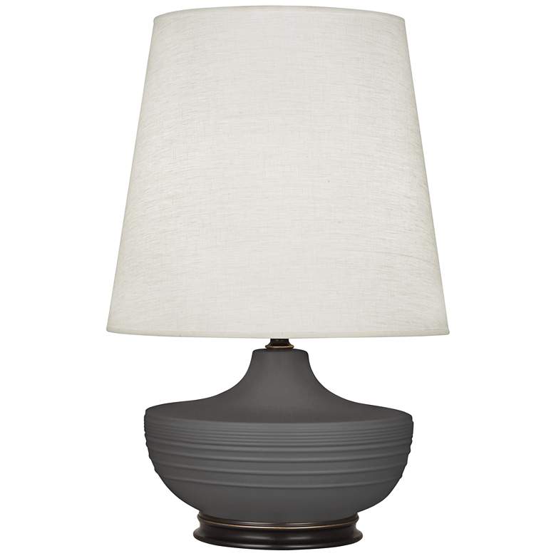 Image 1 Michael Berman Nolan 27 1/2" Bronze and Black Ash Ceramic Table Lamp