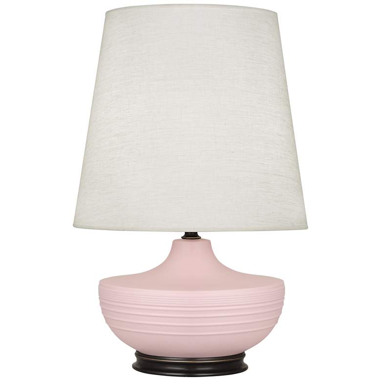 Image 1 Michael Berman Nolan 27 1/2" Bronze and Woodrose Ceramic Table Lamp