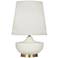 Michael Berman Nolan 27 1/2" High Brass and Lily Ceramic Table Lamp