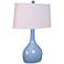 Michael Light Blue Oval Ceramic Table Lamp