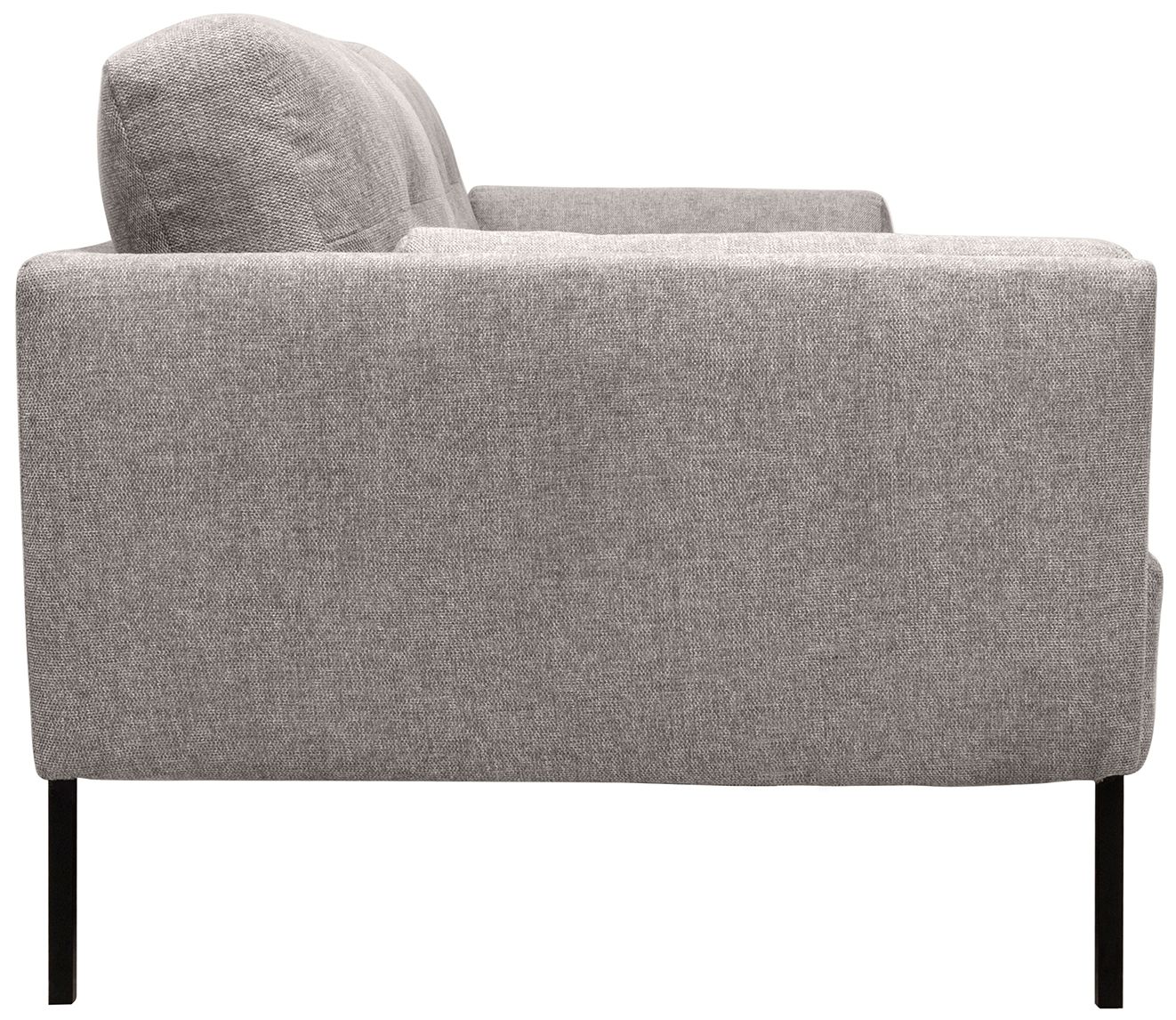 Image 4 Michalina 84 in. Modern Sofa in Gray Fabric, and Black Metal Legs more views