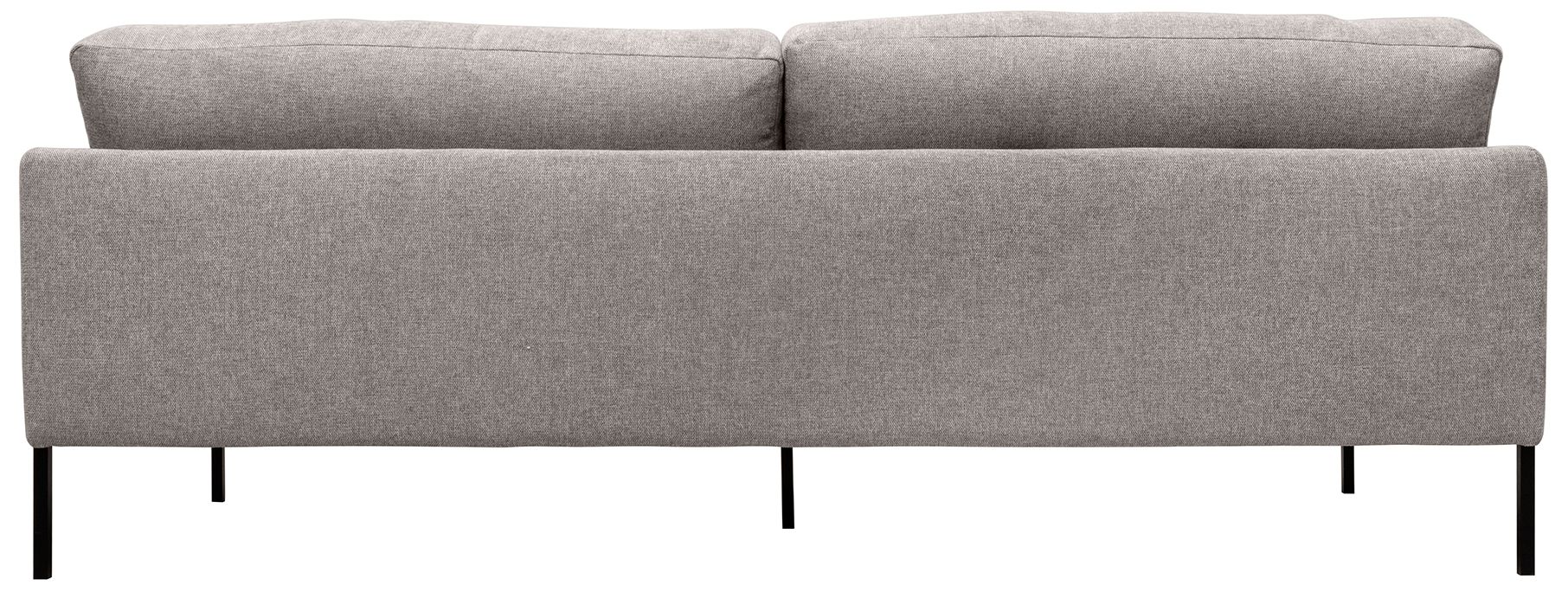 Image 5 Michalina 84 in. Modern Sofa in Gray Fabric, and Black Metal Legs more views
