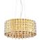 Michel 17" Wide Gold and Crystal Drum Pendant Light