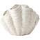Michelle My Shell White Crackle 13 3/4" Wide Small Planter