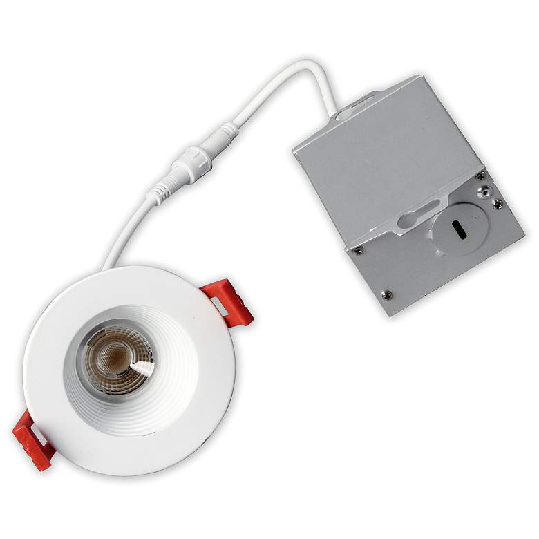 Image 1 MicroTask 3 inch Round White 8W Canless LED Downlight