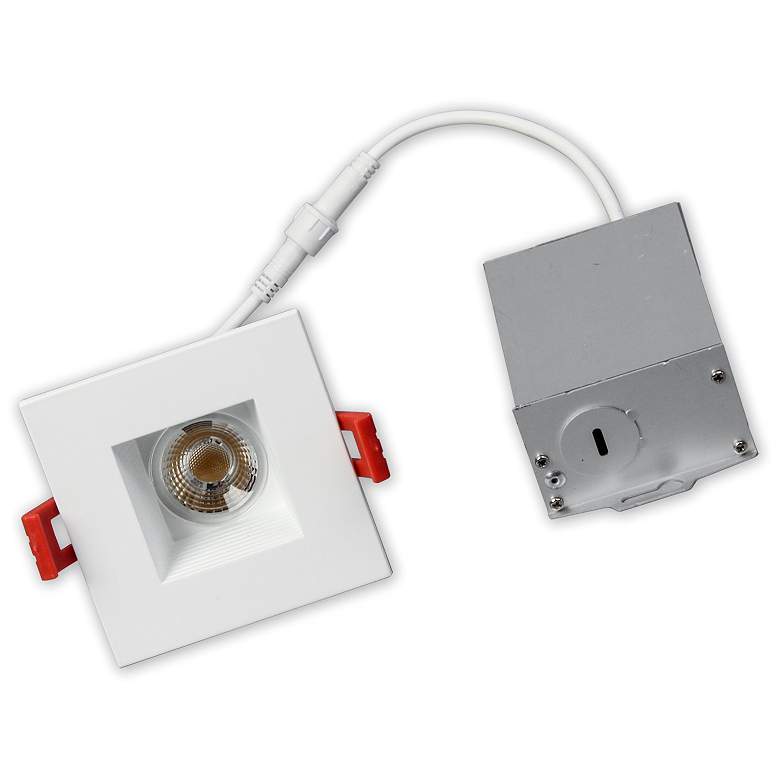 Image 1 MicroTask 4 inch Square White 15W Canless LED Downlight