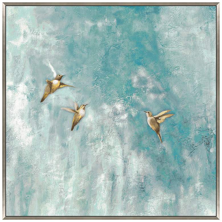 Image 2 Mid Air Summit 35 inch Square Framed Canvas Wall Art