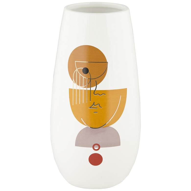 Image 1 Mid-Century 10" High Multi-Color Dolomite Decorative Vase