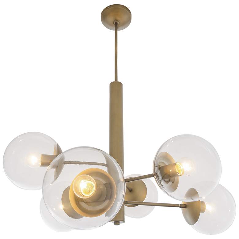 Image 2 Mid-Century 6-Lt Chandelier more views