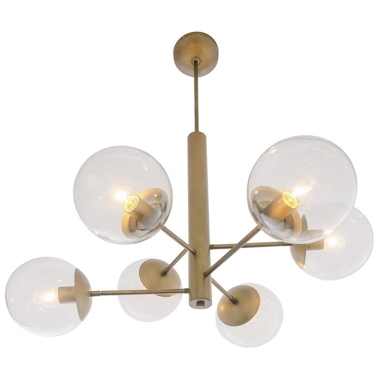 Image 3 Mid-Century 6-Lt Chandelier more views