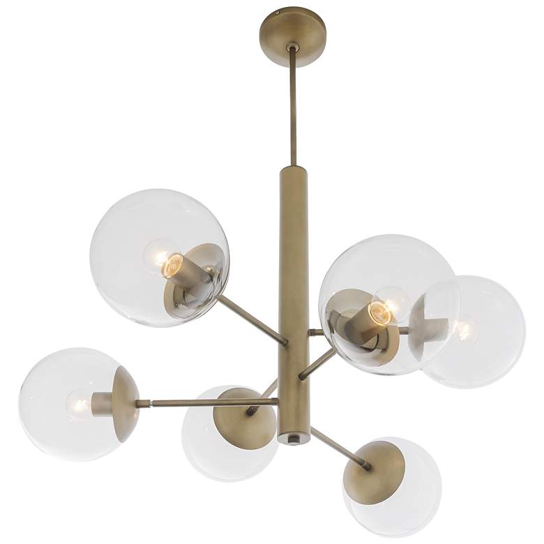 Image 5 Mid-Century 6-Lt Chandelier more views