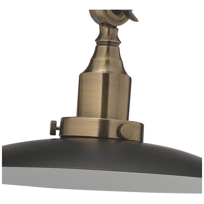 Image 4 Mid-Century Modern 1-Light Floor Lamp in Black and Brass more views