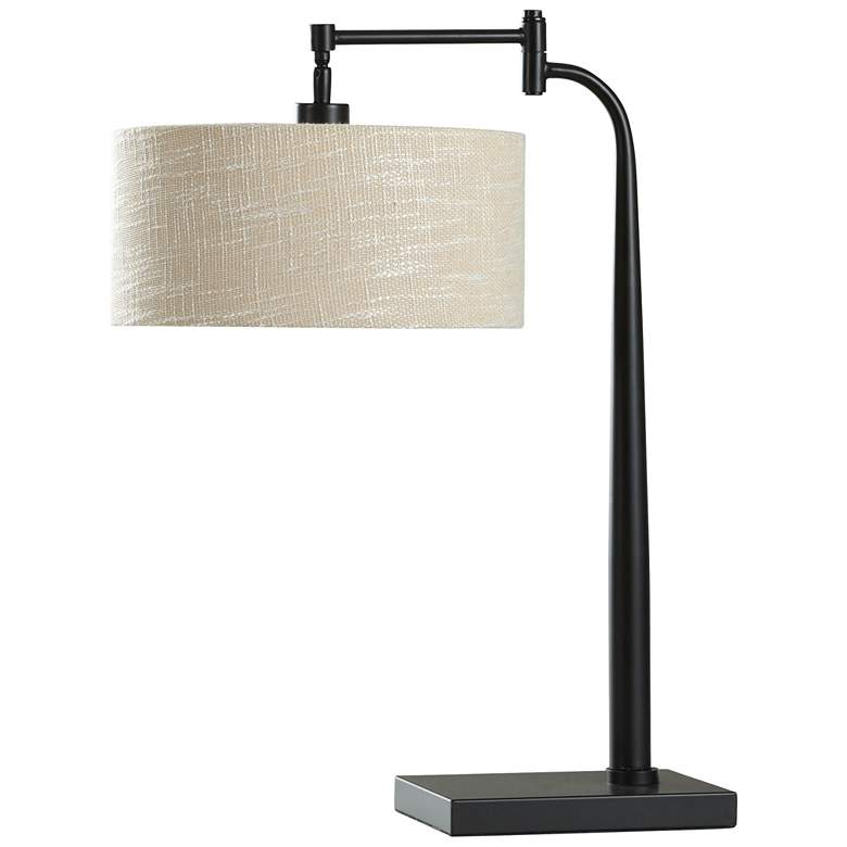 Image 1 Mid Century Modern 24" Bronze Swing Arm Table Lamp