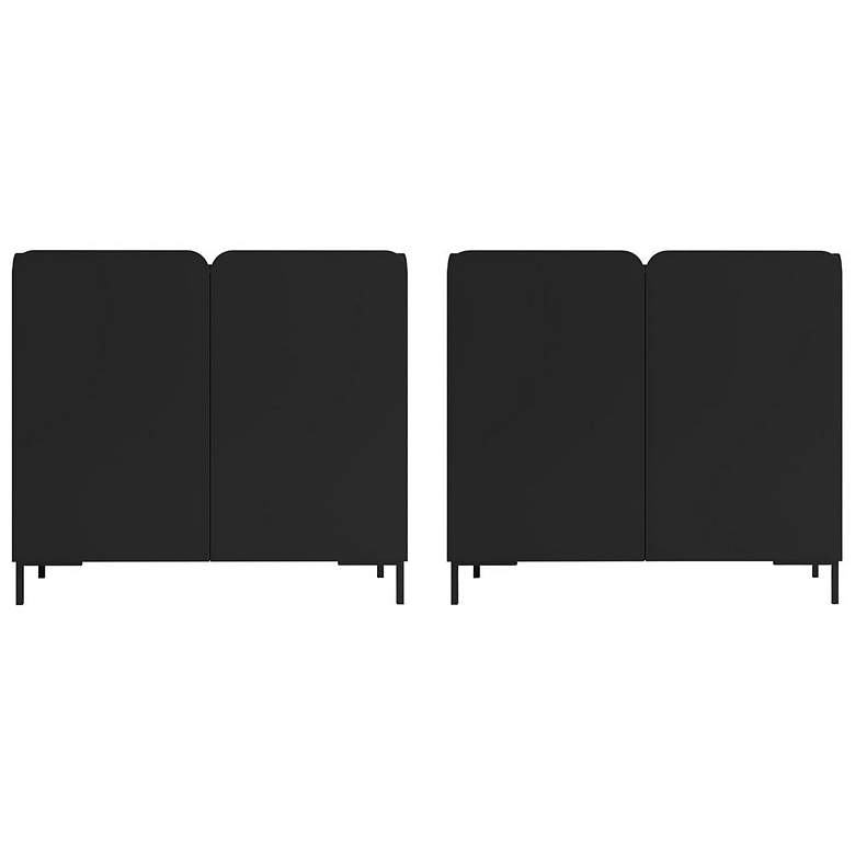 Image 1 Mid-Century Modern Bogardus Accent Cabinet in Black - Set of 2