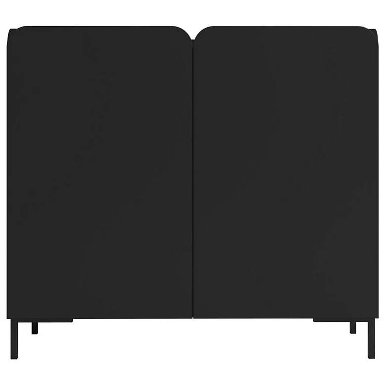 Image 1 Mid-Century Modern Bogardus Accent Cabinet with 4 Shelves in Black