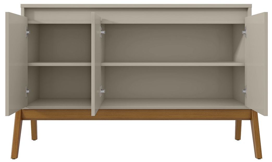Image 4 Mid-Century Modern Gales 48.50 Sideboard with Solid Wood Legs in Greige more views