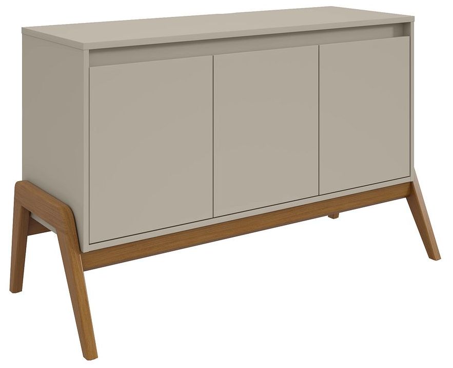 Mid-Century Modern Gales 48.50 Sideboard with Solid Wood Legs in Greige