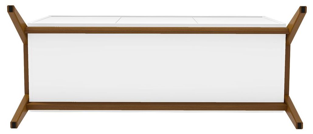 Image 6 Mid-Century Modern Gales 48.50 Sideboard with Solid Wood Legs in White more views