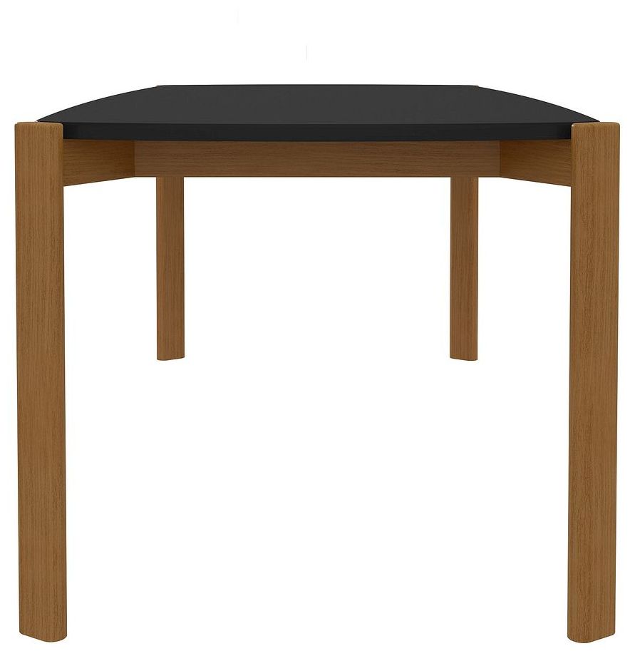 Image 6 Mid Century Modern Gales 70.87 Dining Table Solid Wood Legs in Matte Black more views