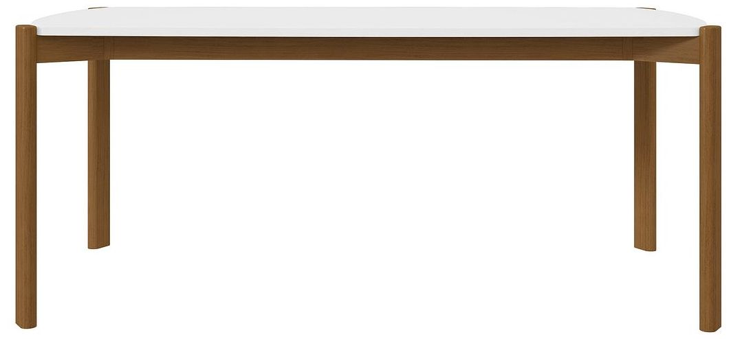 Image 5 Mid Century- Modern Gales 70.87 Dining Table Solid Wood Legs in Matte White more views
