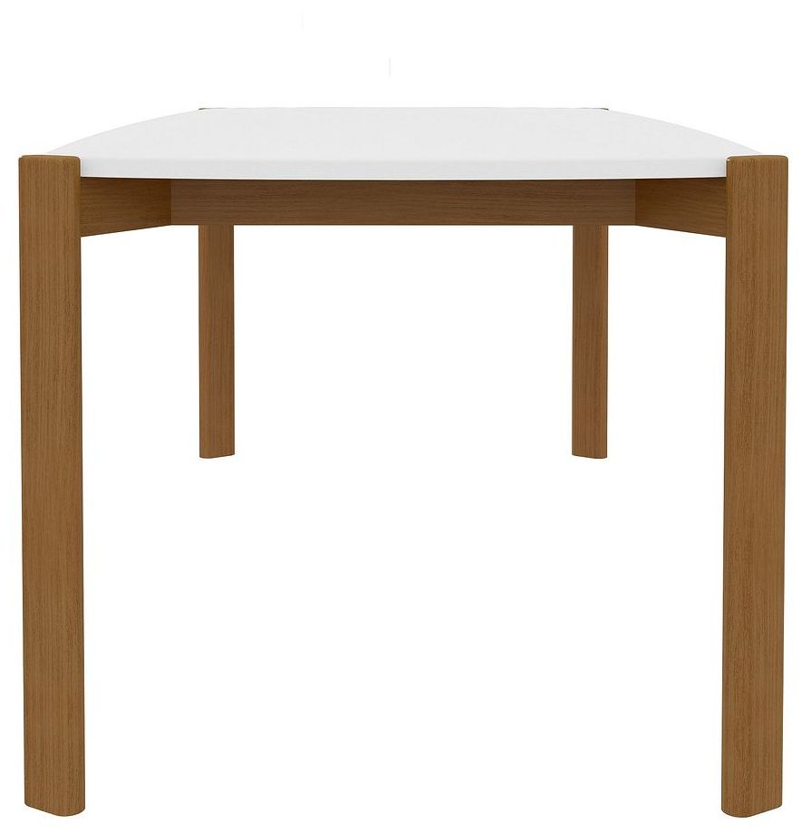 Image 6 Mid Century- Modern Gales 70.87 Dining Table Solid Wood Legs in Matte White more views