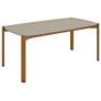Mid Century- Modern Gales 70.87 Dining Table with Solid Wood Legs in Greige