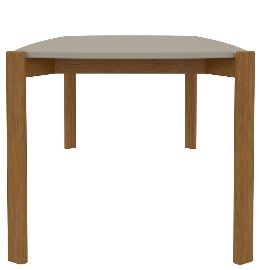 Mid Century- Modern Gales 70.87 Dining Table with Solid Wood Legs in Greige